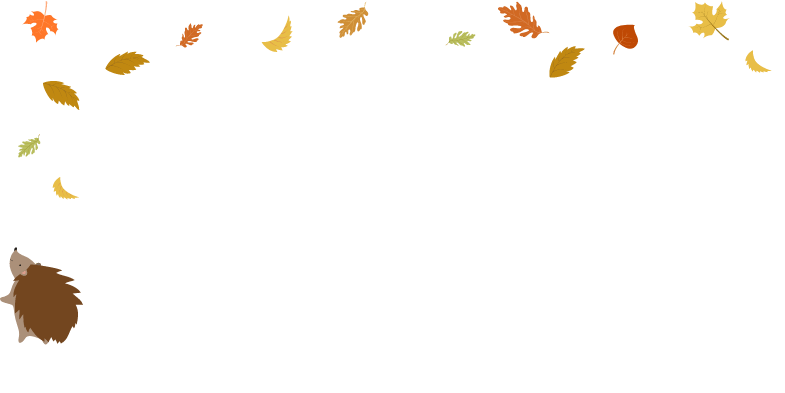 Headgehog with leaves graphic