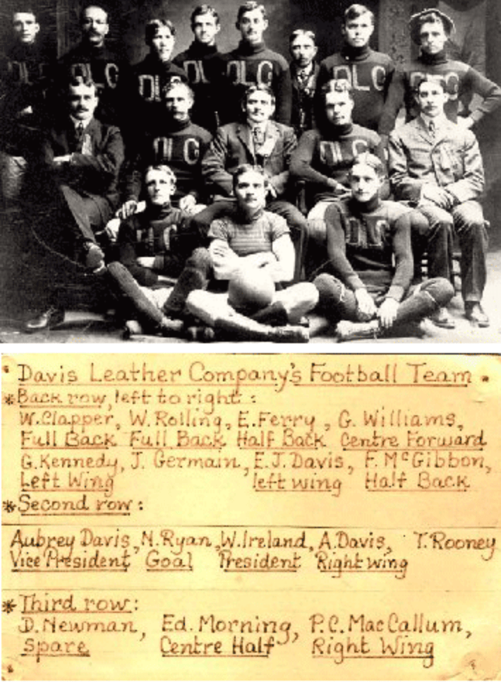 Davis Leather Football Team - 1900