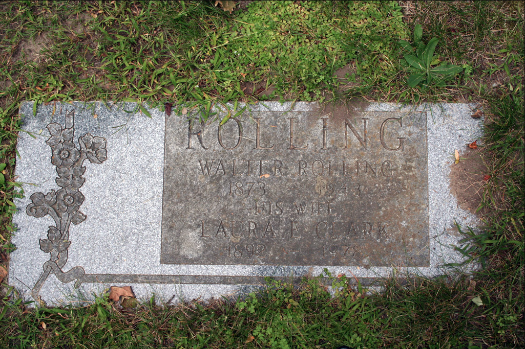 Rolling family grave marker
