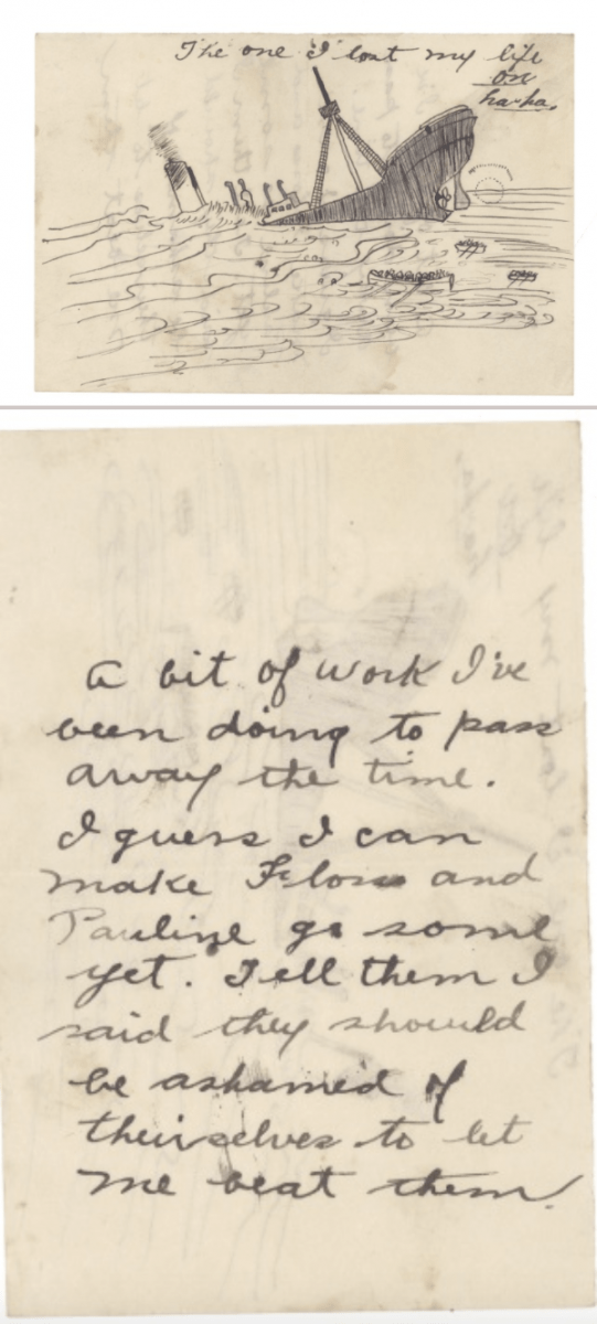 Letter sent Feb 20, 1918