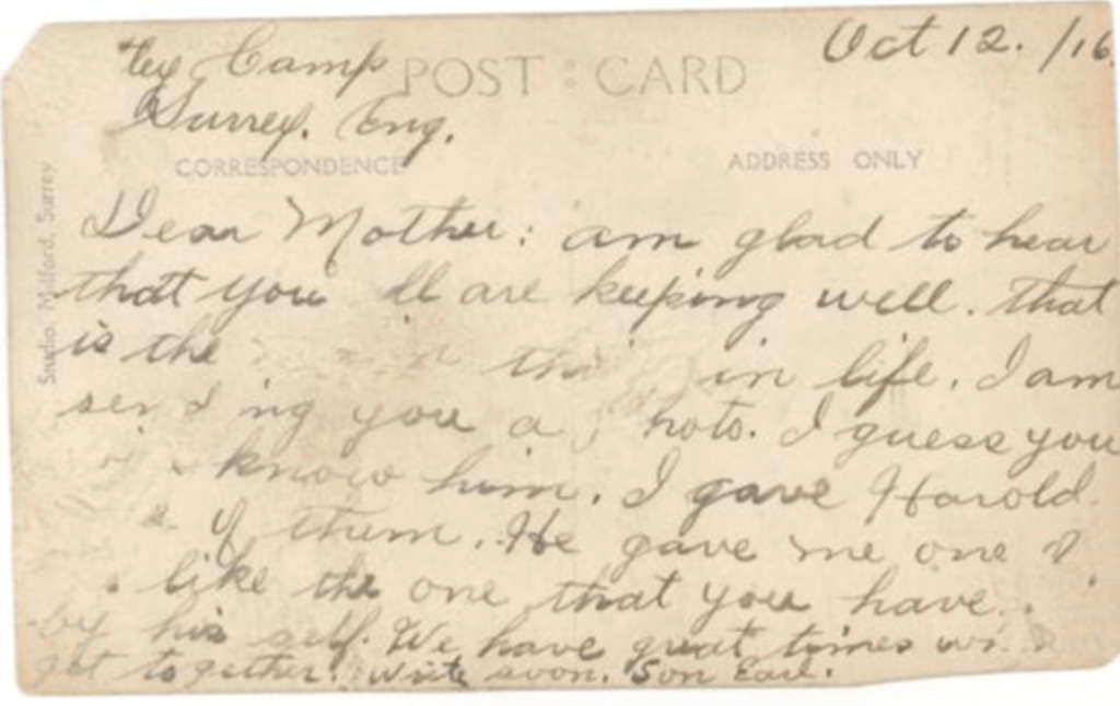 October 12, 1916 postcard
